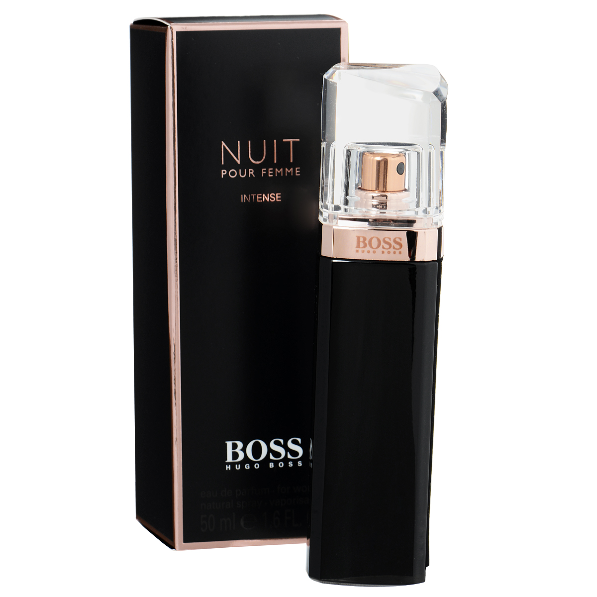 Hugo Boss Парфюмерная вода Nuit Intense, женская, 50 мл0737052796604 Hugo Boss Парфюмерная вода Nuit Intense, женская, 50 мл0737052796604Представленный аромат позиционирует себя как вечерний, элегантный парфюм для особых, торжественных случаев. Начальное соло белого персика призвано ярко и красноречиво подчеркнуть женственность утончённого аромата. Цветочное сердце включает ноты робкой фиалки, белоснежных цветов и жасмина. База состоит из интригующего кристаллического мха в сочетании с теплом древесных оттенков и пикантной пряностью сливочного сандала. Маленькое чёрное платьице, задорный огонёк во взгляде и, конечно же, Boss Nuit Pour Femme Intense помогут сделать любой из вечеров твоим. Он играет и блестит, может и наскучить, но отказаться от насыщенного благоухания будет весьма сложно. Ведь разве можно отказаться от звёзд в ночном небе, или оспорить их неприступную красоту?! Аромат сотворён для самоуверенных, стильных девушек, которые умеют быть одновременно и сильными, и беззащитными. Верхняя нота: Персик. Средняя нота: Белые цветы, Фиалка, Жасмин. Шлейф: Древесные ноты, Дубовый мох, Сандал. Жасмин и...