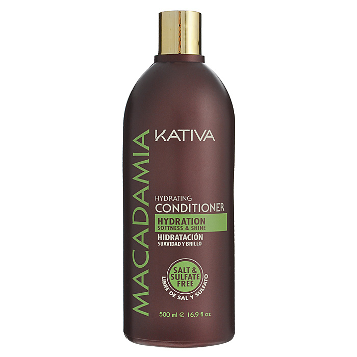 Kativa Кондиционер Macadamia интенсивно увлажняющий, для нормальных и поврежденных волос, 500 мл65866207 Kativa Кондиционер Macadamia интенсивно увлажняющий, для нормальных и поврежденных волос, 500 мл65866207Бальзам интенсивно увлажняет и восстанавливает волосы по всей длине, предотвращая появление секущихся кончиков. Уже после первого применения волосы становятся мягкими на ощупь, гладкими и сияют желанным блеском. Увлажняет и защищает волосы, придавая им мягкость и блеск. Увлажняет и оживляет с первого применения. Способ применения : нанесите на чистые вымытые волосы только по длине, оставьте на 2-3 минуты для лучшего воздействия, а затем тщательно смойте.