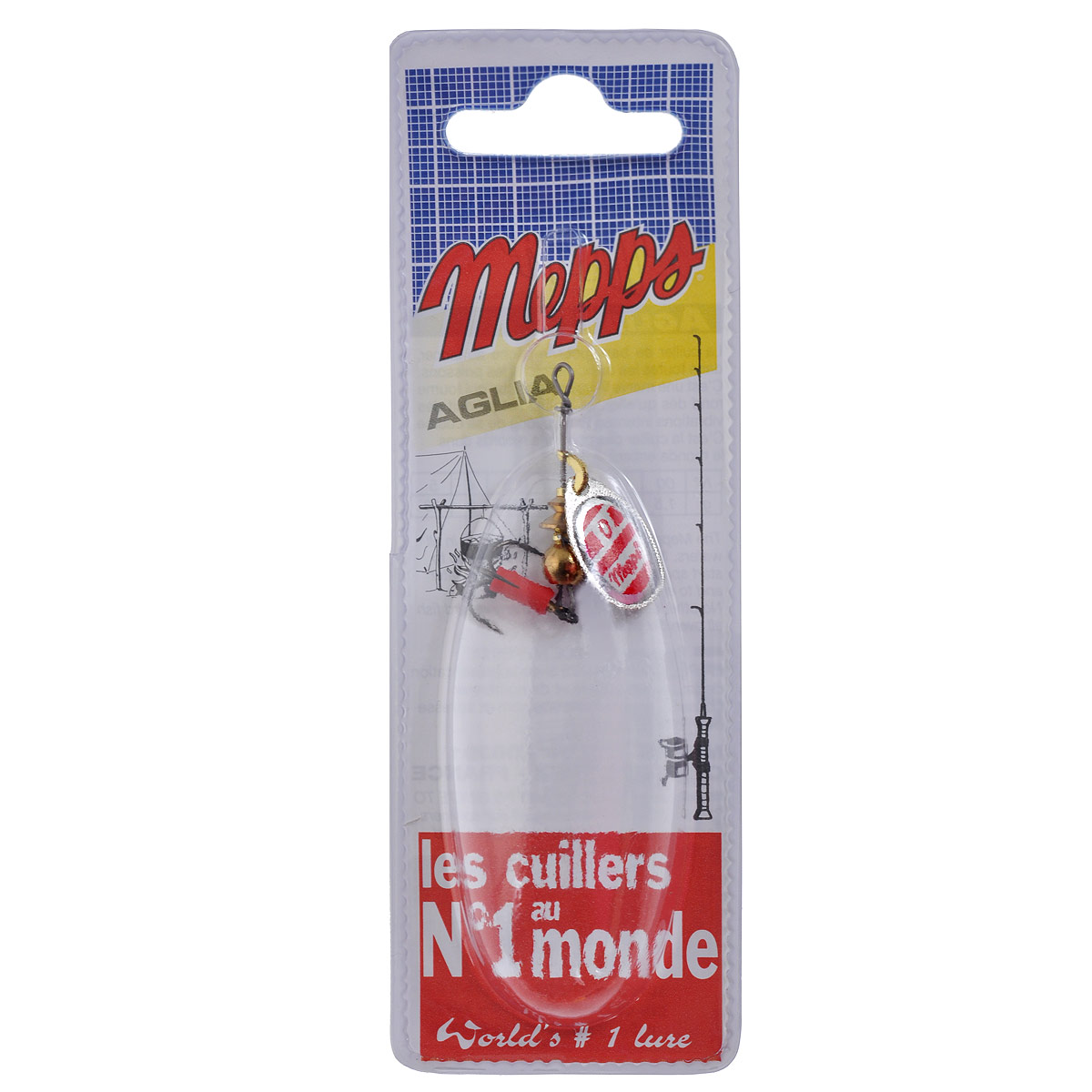 Блесна Mepps Aglia Blanc Rouge AG, вращающаяся, №0, 2,5 г34960 Блесна Mepps Aglia Blanc Rouge AG, вращающаяся, №0, 2,5 г34960Вращающая блесна Mepps Aglia Blanc Rouge AG - одна из первых блесен французского производства. При вращении угол отклонения лепестка от оси составляет 60°. Блесна в основном предназначена для водоемов со слабым течением, или «стоячей» водой. Благодаря своей превосходно выверенной механике, она начинает послушно вращаться, лишь только коснется воды. Конус вращения адаптируется к силе течения, что позволяет ей создавать вибрации, наиболее привлекательные для хищников. Обладает устойчиво-ровным движением (поведением) в воде - при различных способах и скоростях проводки. Блесна Mepps AGLIA - очень популярная классическая модель. Рекомендуется при ловле форели, окуня, голавля, жереха, язя, как крупных, так и меньшего размера.