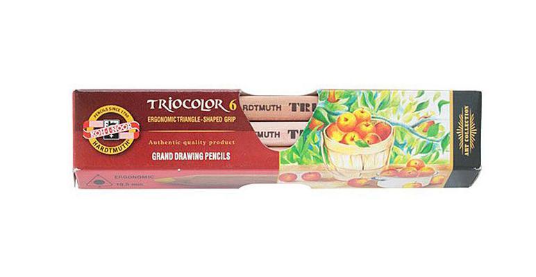 Цветные карандаши Triocolor, художественные, 6 цветов3151N/6 KS Цветные карандаши Triocolor, художественные, 6 цветов3151N/6 KSЦветные художественные карандаши Triocolor непременно, понравятся вашему юному художнику. Набор включает в себя 6 ярких насыщенных цветных карандашей, которые идеально подходят для малышей. Эргономичный трехгранный утолщенный корпус изготовлен из натуральной неокрашенной древесины. Карандаши имеют прочный неломающийся грифель, не требующий сильного нажатия и легко затачиваются. Порадуйте своего ребенка таким восхитительным подарком!