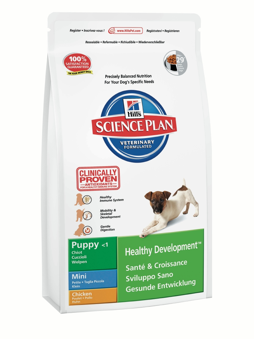 Корм сухой Hills Healthy Development для щенков мелких пород, с курицей, 3 кг8918 Корм сухой Hills Healthy Development для щенков мелких пород, с курицей, 3 кг8918Корм сухой Hills предназначен для щенков мелких пород. Обеспечивает поддержание иммунной системы и подвижности у собак, предпочитающих мелкие гранулы. С антиоксидантами с клинически подтвержденным эффектом и ДГК из рыбьего жира. Ключевые преимущества: Антиоксиданты с клинически подтвержденным эффектом для здоровья иммунной системы. Омега-3 жирные кислоты и оптимальный уровень минералов для правильного развития скелета и подвижности. Ингредиенты высокого качества для легкого пищеварения. Великолепный вкус. Ингредиенты: курица (минимум 34% курицы, 50% общего содержания мяса домашней птицы): молотая кукуруза, мука из мяса домашней птицы, животный жир, гидролизат белка, сухая свекольная пульпа, мука из маисового глютена, рыбий жир, калия хлорид, динатрия фосфат, соль, L-триптофан, таурин, витамины и микроэлементы. Содержит натуральные консерванты - смесь токоферолов, лимонную кислоту и экстракт розмарина. Среднее содержание нутриентов в...