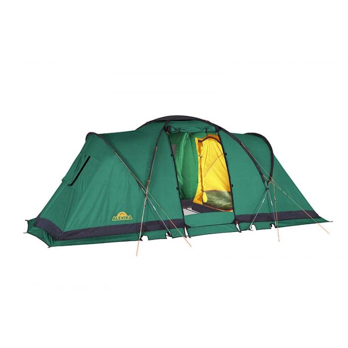 Палатка Alexika Indiana 4 Green891980.30 Палатка Alexika Indiana 4 Green891980.30Данная модель кемпинговой палатки - одна из самых популярных в последнее время среди туристов. Ей отдают предпочтение как семьи, отправляющиеся на природу, так и молодежные компании. Площадь палатки позволяет свободно разместиться в ней 4 людям, обеспечивая им комфортный отдых. Кемпинговая палатка ALEXIKA INDIANA 4 состоит из двух двухместных спален. В соединяющем две спальни помещении может полноценно стоя расположиться взрослый человек, так как его высота в этом месте достигает 180 см. Эта модель палатки дает возможность нескольких вариантов использования внутреннего пространства, так как спальни могут подвешиваться изнутри. Вы можете соорудить в ней как две спальни, так и одну, отпустив оставшееся пространство под столовую или склад. Палатку INDIANA 4 удастся установить даже в ветреную и дождливую погоду, так как ее монтаж начинается с внешнего тента. Еще одно преимущество модели - компактность в сложенном виде. Палатка оснащена всеми необходимыми элементами кемпингового жилища. В ней предусмотрена противомоскитная сетка, система фильтрации, карманы, петля для фонарика. Благодаря герметизации швов внутрь палатки не попадет ни капли влаги. Кроме этого палатка отличается хорошей ветроустойчивостью. В комплекте предусмотрен съемный пол для тамбурной части. Вес: 14,3 кг. Количество мест: 4. Сезонность: весна-осень. Размер: 460 x 240 x 180 см. Размер в чехле: 68 х 26 см. Материал тента: Polyester 190T PU 4000 mm. Материал дна: Polyester 150D Oxford PU 6000 mm. Внутренняя палатка: есть. Материал дуг: Durapol 11 mm. Ветроустойчивость: средняя. Количество входов: 1. Цвет: зеленый. Область применения: кемпинг. Технологии:Пропитка, задерживающая распространение огня. Швы герметизированы термоусадочной лентой. Нагруженные элементы палатки усилены специальным материалом. Ветрозащитный полог по периметру прошит прочной стропой. Молнии на внешнем тенте фиксируются алюминиевыми крючками. Внутренняя палатка оснащена противомоскитной сеткой, карманами, петлей для фонаря. Нижняя часть тента усилена защитной полосой из Oxford 150D. Один входа в палатку с антимоскитной сеткой. Эффективная система вентиляции состоит из вентиляционного гриба на куполе тента и трех боковых вентиляционных окон с антимоскитной сеткой и внешней шторкой на молнии. Дополнительные стойки для пологов дверей. Удобный чехол с компрессионными ремнями. Цвет: зеленый. Материал: Polyester 190T PU, polyester 150D Oxford PU.