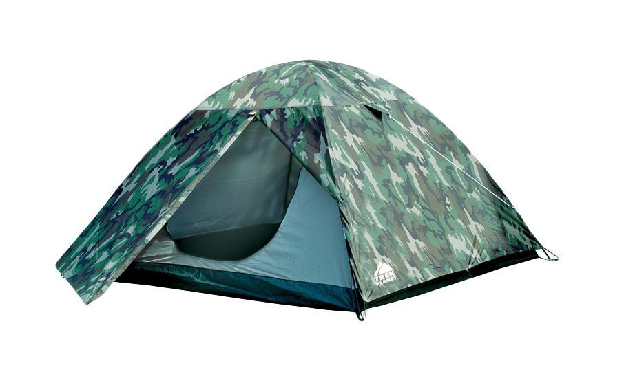 Палатка трехместная TREK PLANET Alaska 3, цвет: камуфляж70160 Палатка трехместная TREK PLANET Alaska 3, цвет: камуфляж70160Отличная двухслойная камуфляжная трехместная палатка с тамбуром Trek Planet Alaska 3 - один из лучших вариантов для любителей туризма, рыбалки или охоты. Ее основное преимущество - двуслойная конструкция, не позволяющая конденсату оседать на стенках спального помещения. Кроме этого, в наличии небольшой удобный тамбур, а благодаря камуфляжной расцветке - палатка не привлекает лишнего внимания на природе. Особенности модели: Размер: 190 см х (210+70) см х 120 см; Палатка легко и быстро устанавливается; Тент палатки из полиэстера, с пропиткой PU водостойкостью 2000мм, надежно защитит от дождя и ветра; Все швы проклеены; Внутренняя палатка, выполненная из дышащего полиэстера, обеспечивает вентиляцию помещения и позволяет конденсату испаряться, не проникая внутрь палатки; Москитная сетка на входе в спальное отделение в полный размер двери; Вентиляционный клапан; Каркас выполнен из прочного стеклопластика; Дно изготовлено из...