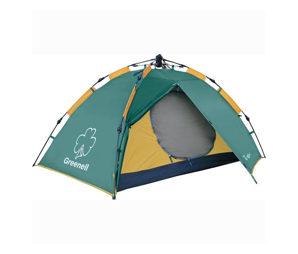 Палатка Greenell Трале 2V2 Green95282-303-00 Палатка Greenell Трале 2V2 Green95282-303-00Легкая палатка для тех кто ценит время Двухслойная дуговая палатка с полуавтоматическим каркасом. Один вход и тамбур. Вну- тренняя палатка и тент устанавливаются одновременно. Легко ставиться одним человеком. Минимум времени для установки и сборки. Проклеенные швы. Противомоскитная сетка. Q-образный вход продублирован сеткой. Улучшенная вентиляция. Облегченная регулировка оттяжек со световозвращающей нитью. Цвет: Зеленый. Сезон: лето.