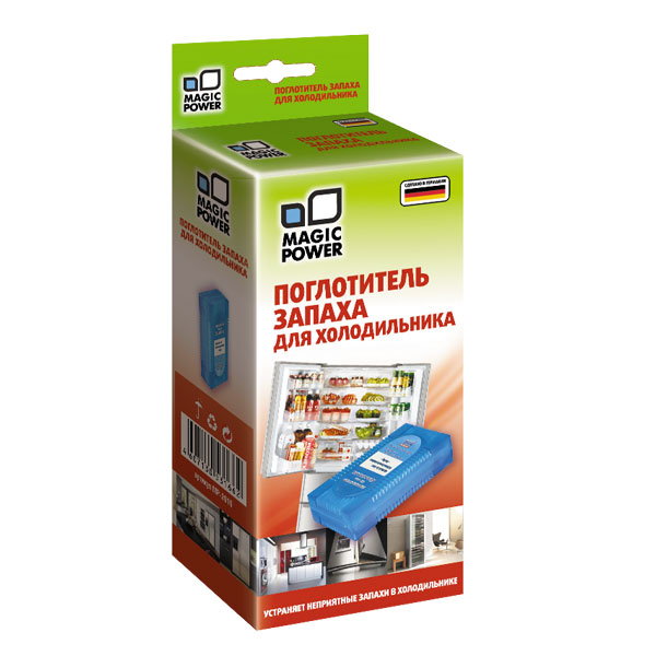 Поглотитель запаха для холодильника Magic Power, 78 гMP-2010 Поглотитель запаха для холодильника Magic Power, 78 гMP-2010Высокоэффективное средство для поглощения запахов в холодильнике Magic Power содержит гранулы активированного угля, являющегося лучшим из адсорбентов. Активированный уголь способен полностью поглощать неприятные запахи, даже таких продуктов, как чеснок, лук, сыр, рыба и т.д., не выделяя собственных запахов. Не воздействует на продукты, сохраняя их натуральные ароматы.