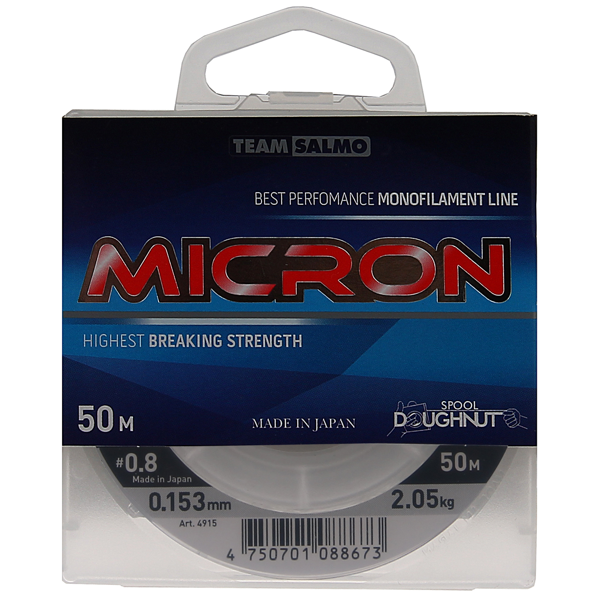 Леска монофильная Salmo Micron, сечение 0,153 мм, длина 50 м06/5/07 Леска монофильная Salmo Micron, сечение 0,153 мм, длина 50 м06/5/07В ассортименте лески нового поколения имеются минимальные диаметры, поэтому она прекрасно подходит для зимней рыбалки. Леска имеет специальное защитное покрытие, благодаря чему она имеет следующие достоинства: обладает повышенной износостойкостью, не взаимодействует с водой, долгое время не теряет своих механических свойств, сохраняет параметры на морозе и практически незаметна для рыбы. Леска производится в Японии с использованием самого высококачественного сырья и новейших технологий.Особенности лески:Высочайшая прочность.Высокая износостойкость.Идеально калиброванная, гладкая поверхность.Продолжительный срок эксплуатации.Отсутствие памяти.