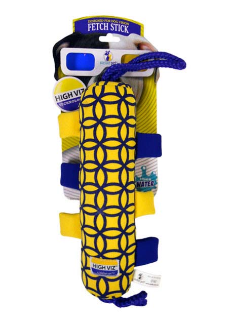 Игрушка для собак R2P Pet High-Viz. Аппортировка, плавающая, цвет: желтый, синий0160 Игрушка для собак R2P Pet High-Viz. Аппортировка, плавающая, цвет: желтый, синий0160Игрушка для собак R2P Pet High-Viz. Аппортировка - прекрасный подарок для вашего питомца! Собаки воспринимают цвет не так, как человек. Игрушки серии High-Viz разработаны с учетом особенностей зрения собак - сочетание желтого и сине-фиолетового является оптимальным и повышает видимость игрушки. Высококонтрастные расцветки наиболее подходят для глаз собак, стимулируют их внимание и привлекают к игре. Изделие выполнено из неопрена. Игрушка подходит для активной игры с собакой как на суше, так и воде, потому что игрушка не тонет, а плавает на поверхности воды.