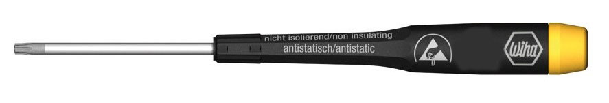 Отвертка Precision 278IP ESD TORX PLUS 7IPx40 Wiha 2776327763 Отвертка Precision 278IP ESD TORX PLUS 7IPx40 Wiha 2776327763Отвертка Wiha Precision ESD TORX Plus оснащена диссипативной рукояткой, отводящей электростатический заряд. Жало выполнено из высококачественной хром-ванадий-молибденовой стали полной закалки с матовым хромированием. Наконечник Wiha ChromTop гарантирует максимальное соответствие размерности. Рукоятка Precision с крутящимся колпачком, поверхностное сопротивление 106-109 Ом. Применяется для любых работ с деталями, подверженными воздействию электростатического заряда. Нормы: IEC 61340-5-1. Общая длина отвертки: 12 см. Длина жала: 4 см. Размер ручки: 8 см х 1,2 см х 1,2 см.