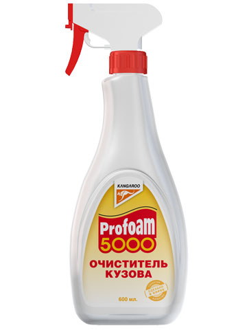 Очиститель кузова Kangaroo Profoam 5000, 600 мл320478 Очиститель кузова Kangaroo Profoam 5000, 600 мл320478Очиститель Kangaroo Profoam 5000 удаляет следы от насекомых, смолу, гудрон, пятна и дорожную грязь с корпуса автомобиля и других окрашенных поверхностей. Ингредиенты Profoam 5000 быстро проникают и растворяют загрязнения, за счет чего они легко стираются с поверхности. Удобен в использовании.