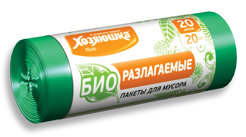 Пакеты для мусора Хозяюшка Мила, биоразлагаемые, цвет: зеленый, 20 л, 20 шт07024 Пакеты для мусора Хозяюшка Мила, биоразлагаемые, цвет: зеленый, 20 л, 20 шт07024Биоразлагаемые пакеты для мусора Хозяюшка Мила созданы из материалов, которые после использования разлагаются за 1,5-2 года под действием кислорода, воды и света и превращаются в органические соединения. Поэтому биоразлагаемые пакеты не оказывают негативного воздействия на природу и в последнее время пользуются всё большим спросом. Данный вид пакетов полностью аналогичен обычным пакетам для мусора по прочности и внешнему виду. Объем мешка: 20 л. Количество в упаковке: 20 шт. Длина мешка: 57 см.
