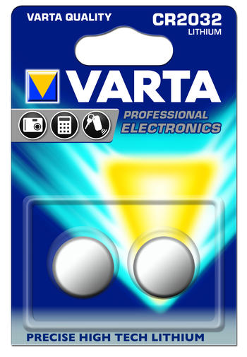 Батарейка Varta Professional Electronics, тип CR2032, 3В, 2 шт7615 Батарейка Varta Professional Electronics, тип CR2032, 3В, 2 шт7615Батарейка Varta Professional Electronics обеспечивает высокую энергию для автомобильных ключей, калькуляторов, фотоаппаратов и других электронных приборов.