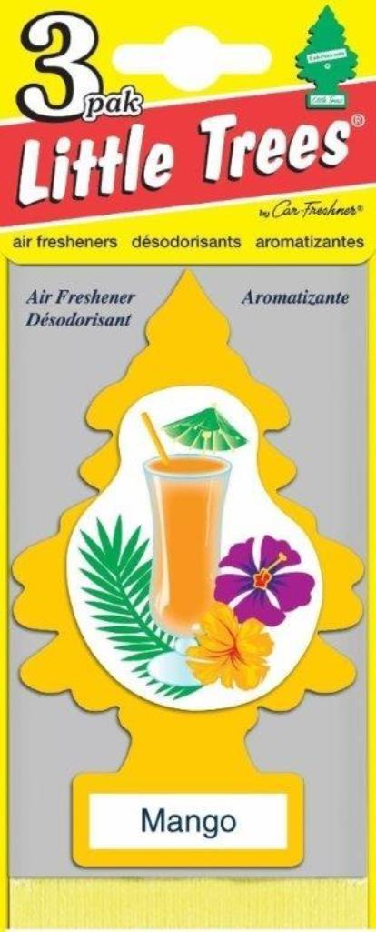 Набор ароматизаторов Car-Freshner Елочка Манго, 3 штU3S-32039 Набор ароматизаторов Car-Freshner Елочка Манго, 3 штU3S-32039Оригинальный ароматизатор сделан из высококапилярного качественного картона - что позволяет долго сохранять аромат и насыщенность красок изображения. Уникален по эффективности действия, насыщенности и стойкости запаха Повесьте ароматизатор в любом удобном месте - в салоне автомобиля, дома или в офисе - и получайте удовольствие! Характеристики: Материал: 100% спрессованная целлюлоза, полимеры, не токсичные отдушки. Размер упаковки: 19 см х 7,5 см х 1 см. Артикул: U3S-32039.
