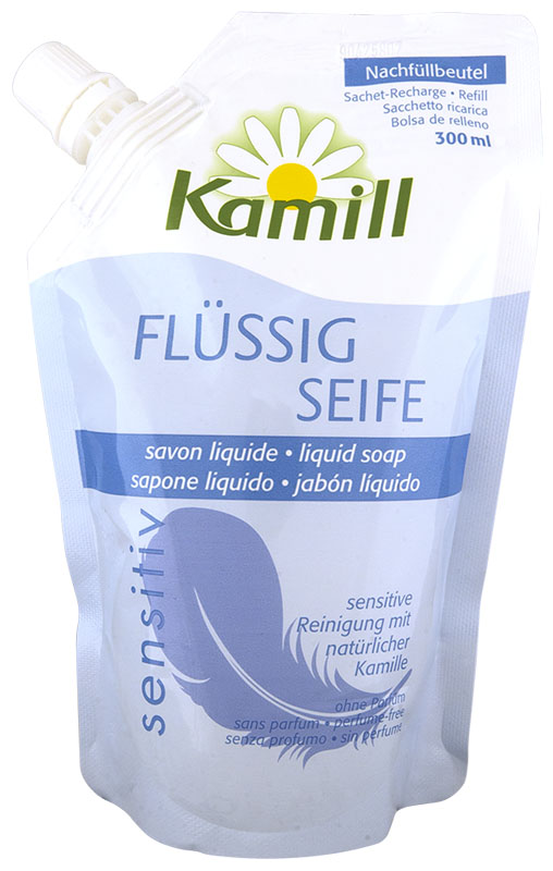 Kamill Мыло жидкое для рук Sensitive, сменный блок, 300 мл269506423 Kamill Мыло жидкое для рук Sensitive, сменный блок, 300 мл269506423Жидкое мыло Kamill Sensitive разработано специально для чувствительной кожи. Имеет особую мягкую формулу. Ромашка в составе жидкого мыла обеспечивает дополнительную защиту и способствует регенерации клеток кожи. Концентрированная формула обеспечивает очень экономичный расход мыла. pH-нейтрально, проверено дерматологически. Товар сертифицирован.
