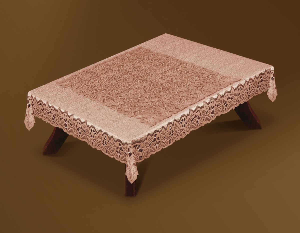 Скатерть Haft, с накладкой, прямоугольная, цвет: шоколад, 120 x 160 см200510-120 шоколад Скатерть Haft, с накладкой, прямоугольная, цвет: шоколад, 120 x 160 см200510-120 шоколадВеликолепная прямоугольная скатерть Haft, выполненная из полиэстера, органично впишется в интерьер любого помещения, а оригинальный дизайн удовлетворит даже самый изысканный вкус. Скатерть изготовлена из сетчатого материала с ажурным цветочным рисунком по краям. В комплекте квадратная накладка, декорированная ажурным цветочным рисунком. Размер скатерти: 120 см х 160 см. Размер накладки: 70 см х 70 см.