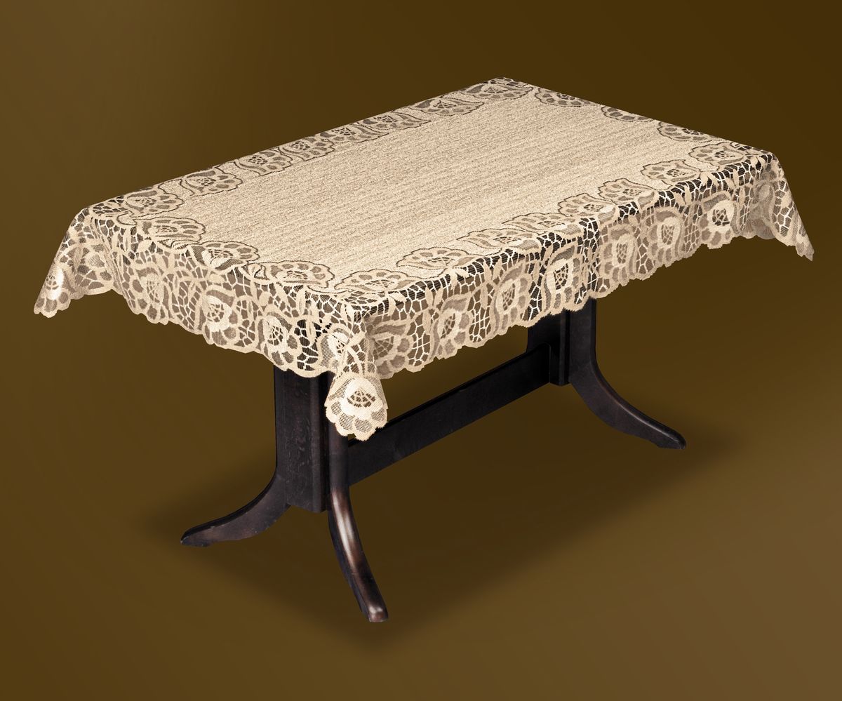 Скатерть Haft Gold Line, прямоугольная, цвет: бежевый, 120 x 160 см. 206840-120206840-120 бежевый Скатерть Haft Gold Line, прямоугольная, цвет: бежевый, 120 x 160 см. 206840-120206840-120 бежевыйВеликолепная прямоугольная скатерть Haft Gold Line, выполненная из полиэстера, органично впишется в интерьер любого помещения, а оригинальный дизайн удовлетворит даже самый изысканный вкус. Скатерть изготовлена из сетчатого материала с ажурным цветочным рисунком по краям. Края скатерти ажурные. Скатерть Haft Gold Line создаст праздничное настроение и станет прекрасным дополнением интерьера гостиной, кухни или столовой.