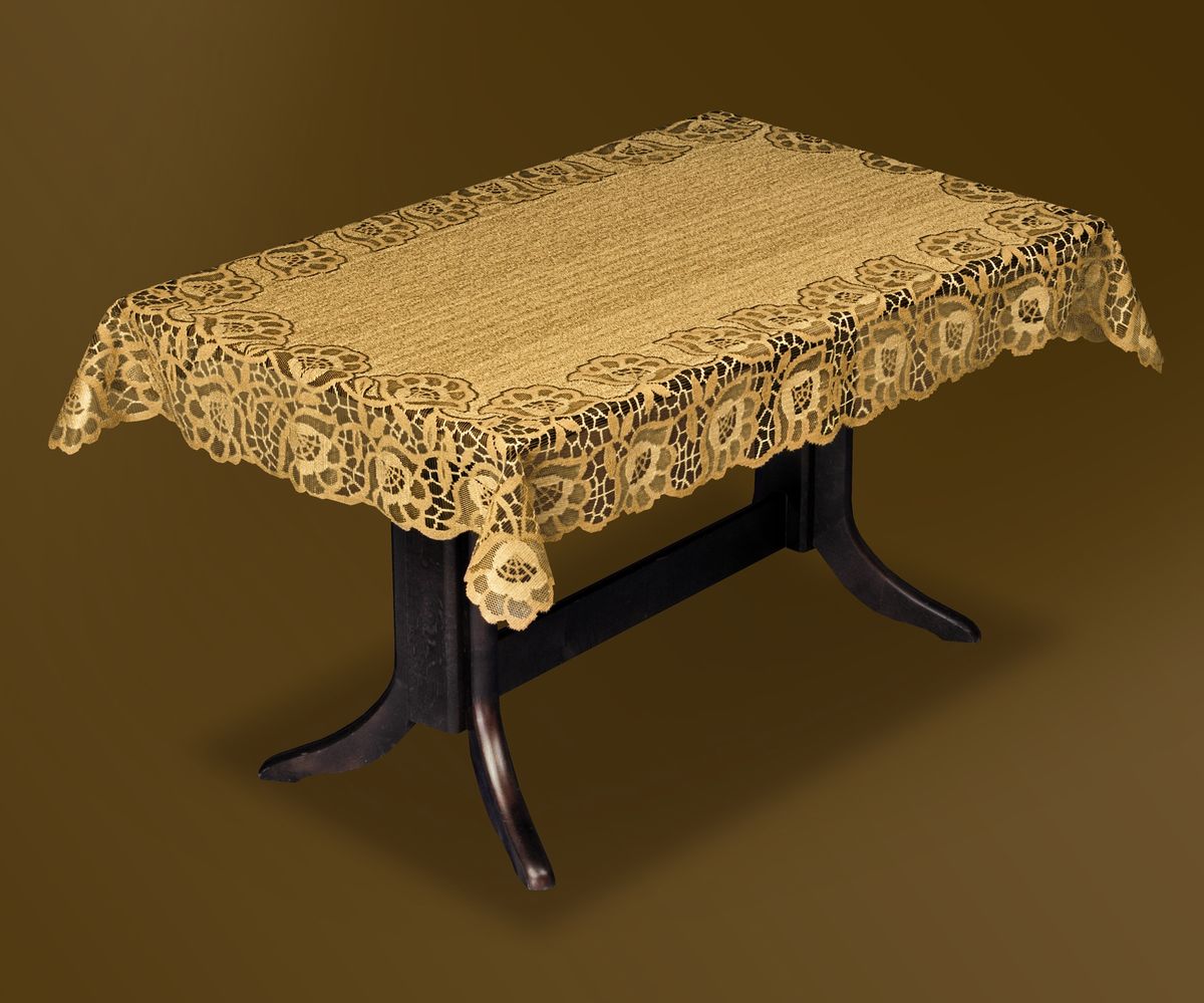 Скатерть Haft Gold Line, прямоугольная, цвет: бронзовый, 120 x 160 см. 206840-120206840-120 бронза Скатерть Haft Gold Line, прямоугольная, цвет: бронзовый, 120 x 160 см. 206840-120206840-120 бронзаВеликолепная прямоугольная скатерть Haft Gold Line, выполненная из полиэстера, органично впишется в интерьер любого помещения, а оригинальный дизайн удовлетворит даже самый изысканный вкус. Скатерть изготовлена из сетчатого материала с ажурным цветочным рисунком по краям. Края скатерти ажурные. Скатерть Haft Gold Line создаст праздничное настроение и станет прекрасным дополнением интерьера гостиной, кухни или столовой.