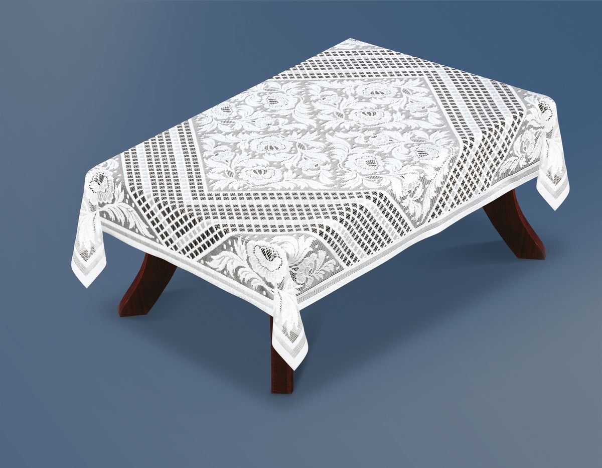 Скатерть Haft Silver Line, прямоугольная, цвет: белый, 130 x 180 см. 221330/130221330/130 Скатерть Haft Silver Line, прямоугольная, цвет: белый, 130 x 180 см. 221330/130221330/130Великолепная прямоугольная скатерть Haft Silver Line, выполненная из полиэстера, органично впишется в интерьер любого помещения, а оригинальный дизайн удовлетворит даже самый изысканный вкус. Скатерть изготовлена из сетчатого материала с ажурным цветочным рисунком. Скатерть Haft Silver Line создаст праздничное настроение и станет прекрасным дополнением интерьера гостиной, кухни или столовой.