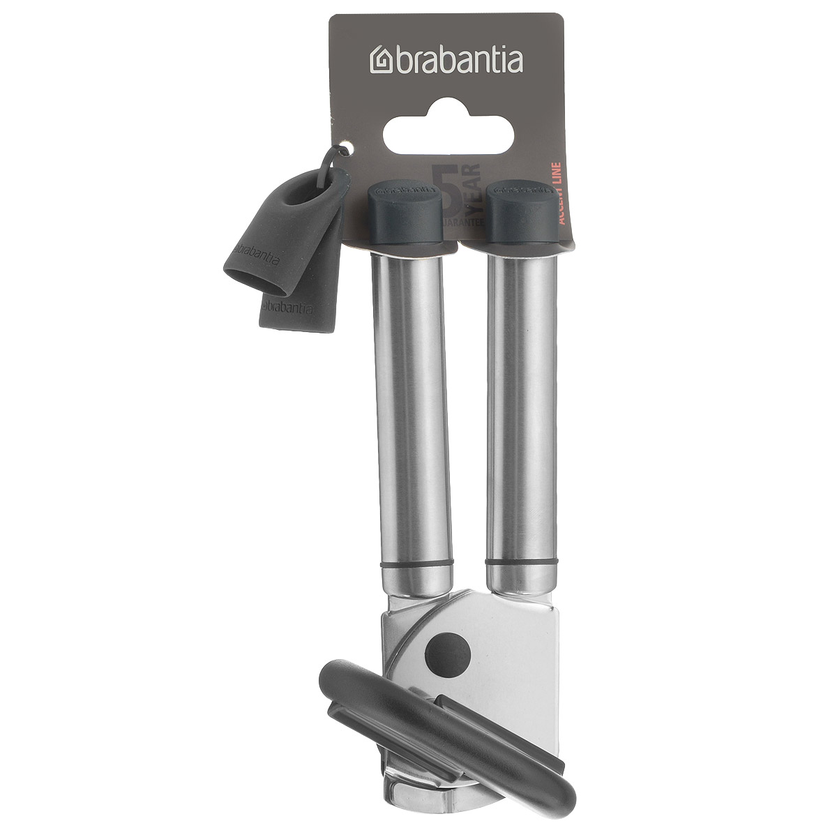 Открывалка для консервов Brabantia Accent, с магнитом463020 Открывалка для консервов Brabantia Accent, с магнитом463020Открывалка для консервов Brabantia Accent выполнена из высококачественной нержавеющей стали и пластика. Прибор легко и безопасно открывает все типы консервных банок, не оставляя заусенцев на краях банки. Специальный магнит удерживает крышку при открывании. Прибор оснащен большой пластиковой ручкой, проверенным режущим механизмом и двумя ручками из нержавеющей стали. В комплекте два съемных силиконовых колпачка черного цвета для рукояток. Используя съемные колпачки разных цветов (продаются отдельно), вы можете создавать свой оригинальный стиль. Можно мыть в посудомоечной машине. Длина открывалки: 17 см.