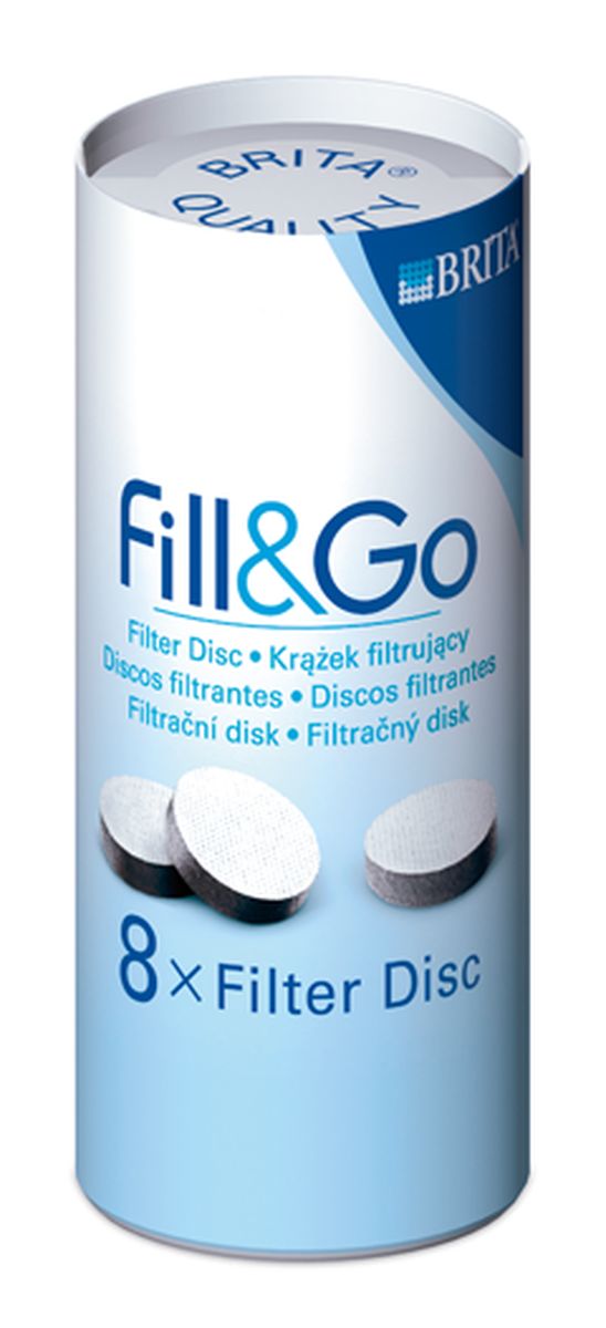 Набор сменных фильтрующих дисков Brita Fill & Go, для доочистки воды, 8 штСменные фильтрующие диски- картриджи Филл-энд-гоу Набор сменных фильтрующих дисков Brita Fill & Go, для доочистки воды, 8 штСменные фильтрующие диски- картриджи Филл-энд-гоуСменный фильтрующий диск Brita Fill & Go изготовленный при помощи инновационной технологии, позволяет сократить содержание хлора, мелких твердых частиц и других посторонних веществ. Рекомендуется менять раз в неделю для обеспечения оптимального уровня очистки и отличных вкусовых качеств. Предназначен для доочистки водопроводной воды. Изделие соответствует нормам безопасности для здоровья и допущено к контакту с холодной водопроводной водой. Диаметр диска: 4,5 см.