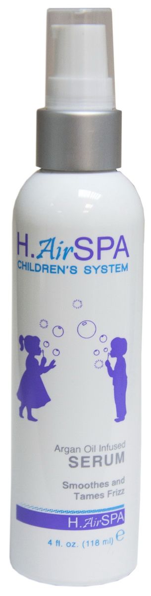 H.AirSpa Сыворотка детская разглаживающая, на масле арганы, 118 млHS-KSER-4 H.AirSpa Сыворотка детская разглаживающая, на масле арганы, 118 млHS-KSER-4Всего капля разглаживающей сыворотки добавит блеск волосам и уберет лишнюю пушистость детских волос, защитит от повреждений. Входящие в состав масла ши, арганы и алоэ питают волосы, делают их мягкими, хорошо поддающимися любым укладкам и прическам. Сыворотка придает волосам блеск и здоровый внешний вид. Можно применять на влажные или сухие волосы. Проверено дерматологами.