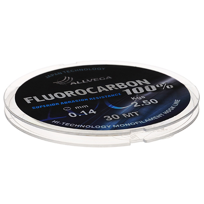 Леска Allvega FX Fluorocarbon 100%, цвет: прозрачный, 30 м, 0,14 мм, 2,5 кг36257 Леска Allvega FX Fluorocarbon 100%, цвет: прозрачный, 30 м, 0,14 мм, 2,5 кг36257Allvega FX Fluorocarbon 100% имеет коэффициент преломления света, близкий к коэффициенту преломления света воды, поэтому эта леска незаметна в воде и незаменима во многих случаях. Широко используется в качестве поводковой лески, как для мирных рыб, так и для хищников. Кроме прозрачности, так же обладает высокой устойчивостью к внешним механическим воздействиям, таким как камни, песок, ракушечник, зубы хищников. Обладает малой растяжимостью, что позволяет более четко определять поклевку и просекать рыбу.
