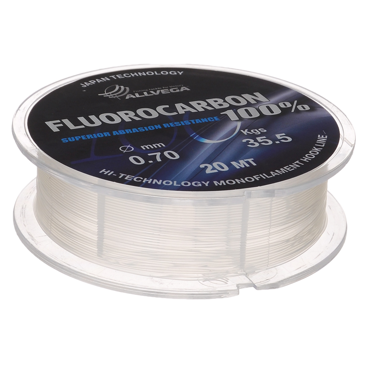 Леска Allvega FX Fluorocarbon 100%, цвет: прозрачный, 20 м, 0,7 мм, 35,5 кг51501 Леска Allvega FX Fluorocarbon 100%, цвет: прозрачный, 20 м, 0,7 мм, 35,5 кг51501Allvega FX Fluorocarbon 100% имеет коэффициент преломления света, близкий к коэффициенту преломления света воды, поэтому эта леска незаметна в воде и незаменима во многих случаях. Широко используется в качестве поводковой лески, как для мирных рыб, так и для хищников. Кроме прозрачности, так же обладает высокой устойчивостью к внешним механическим воздействиям, таким как камни, песок, ракушечник, зубы хищников. Обладает малой растяжимостью, что позволяет более четко определять поклевку и просекать рыбу.