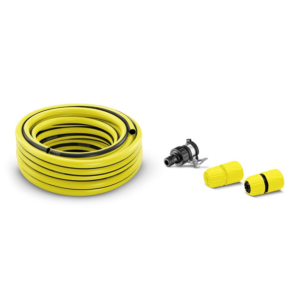 Комплект со шлангом для крана без резьбы Karcher 2.645-258.02.645-258.0 Комплект со шлангом для крана без резьбы Karcher 2.645-258.02.645-258.0Комплект Karcher предназначен для полива садовых территорий или автомойки. В комплект входит: Шланг 1/2 PrimoFlex (длина 10 м). 1 коннектор. 1 коннектор с функцией аквастоп. 1 соединительный элемент для круглых водопроводных кранов (подходит для кранов без резьбы, наружный диаметр 15-20 мм).