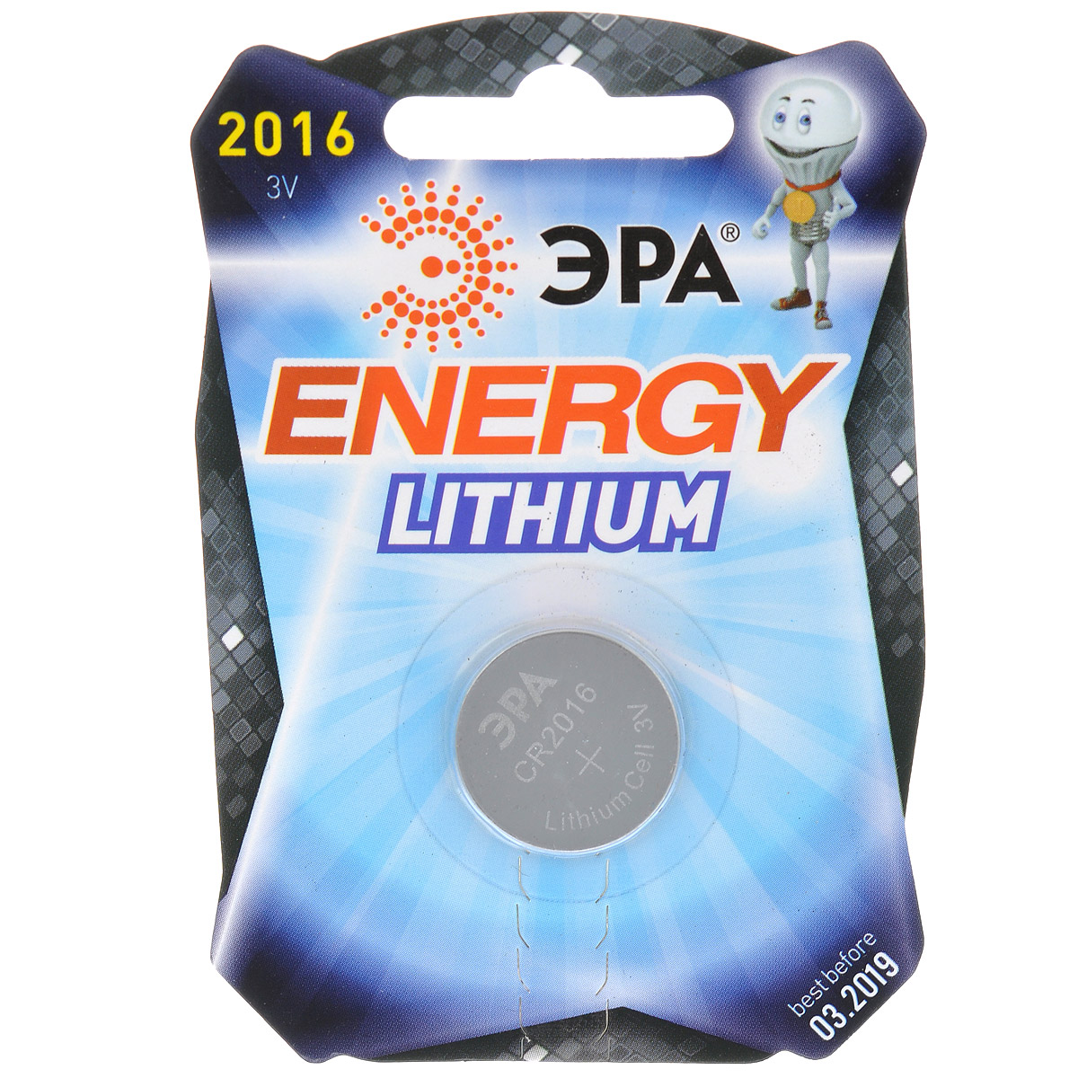 Батарейка литиевая ЭРА Energy, тип CR2016 (1BL), 3В5055398601051 Батарейка литиевая ЭРА Energy, тип CR2016 (1BL), 3В5055398601051Литиевые батарейки ЭРА Energy оптимально подходят для повседневного питания множества современных бытовых приборов: электронных игрушек, фонарей, беспроводной компьютерной периферии и многого другого. Батарейки созданы для устройств с высоким потреблением энергии. Работают в 10 раз дольше, чем обычные солевые элементы питания. Диаметр батарейки: 1,9 см.