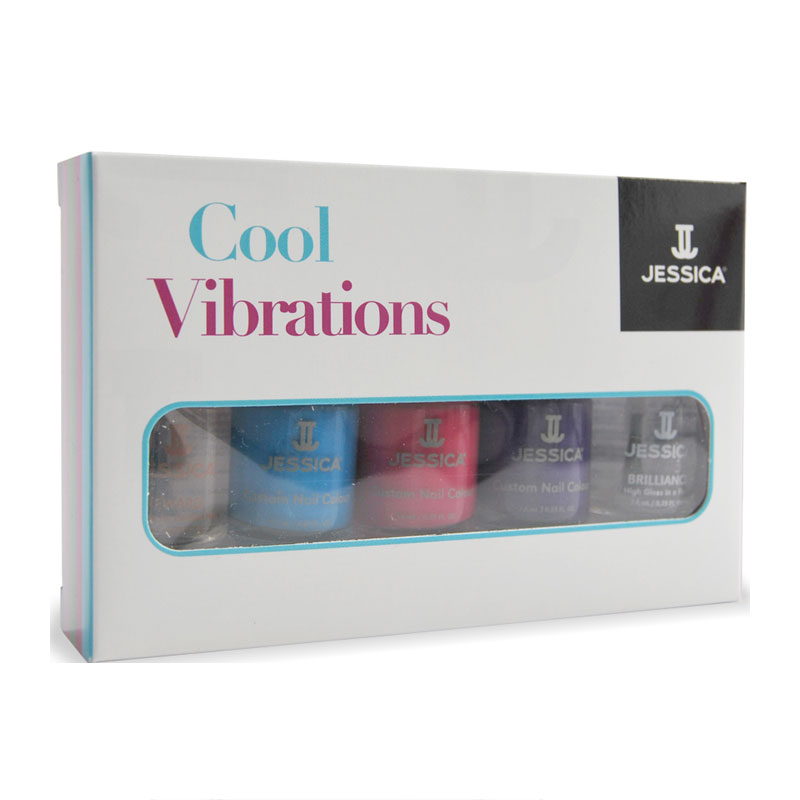 Jessica Набор лаков для маникюра Cool Vibrations (5 лаков 7,4мл)CRS-80273547 Jessica Набор лаков для маникюра Cool Vibrations (5 лаков 7,4мл)CRS-80273547Набор лаков для маникюра /Cool Vibrations (3 лака по 7,4мл, Reward 7,4 мл, Brilliance 7,4 мл). Набор включает следующие оттенки: 490, 630, 678. Лаки Jessica содержат витамины A, Д и Е, обеспечивают дополнительную защиту ногтей и усиливают терапевтическое действие базовых средств-корректоров.