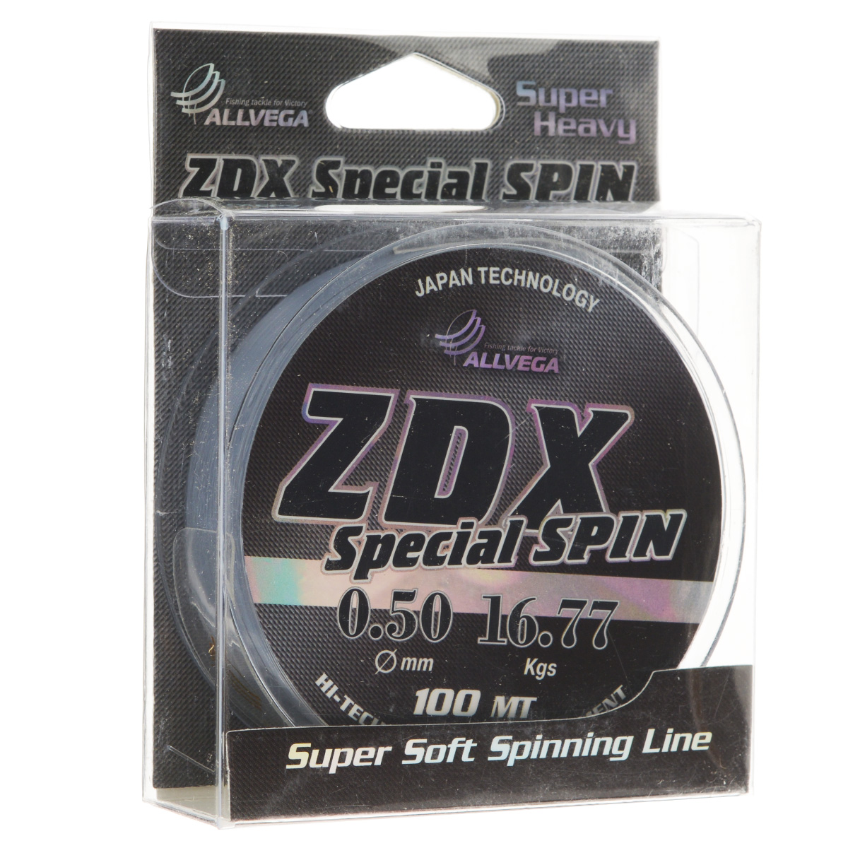 Леска Allvega ZDX Special Spin, цвет: светло-серый, 100 м, 0,50 мм, 16,77 кг51535 Леска Allvega ZDX Special Spin, цвет: светло-серый, 100 м, 0,50 мм, 16,77 кг51535Мягкая леска ZDX Special Spin разработана для спиннинговой ловли. Специальное покрытие увеличивает дальность заброса, защищает от абразивных воздействий и увеличивает срок службы при постоянных нагрузках. Благодаря отсутствию механической памяти может применяться во всех видах ловли с катушкой, в том числе для зимней ловли хищника.