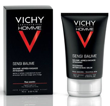 Vichy Бальзам смягчающий после бритья Vichy Homme для чувствительной кожи Sensi Baume Ca, 75 мл7252561 Vichy Бальзам смягчающий после бритья Vichy Homme для чувствительной кожи Sensi Baume Ca, 75 мл7252561Чувствительная кожа сразу же становятся мягкой и обретает ощущение комфорта. Покраснение и чувство жжения уменьшаются с каждым днём применения. Увлажнение кожи 24 ч