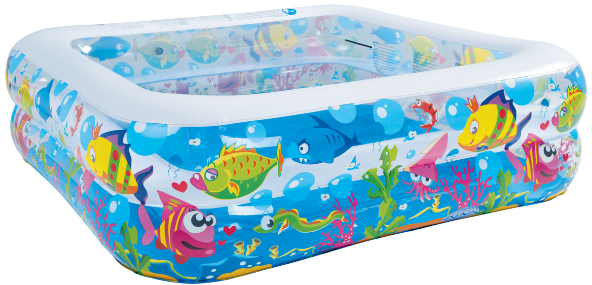 Бассейн надувной Jilong Sea World Square, 145 см x 145 см x 45 см81-337 Бассейн надувной Jilong Sea World Square, 145 см x 145 см x 45 см81-337Квадратный надувной бассейн Jilong Sea World Square предназначен для детского и семейного отдыха на загородном участке. Отлично подойдет для детей от 6 лет. Бассейн изготовлен из прочного ПВХ. Состоит из 2 колец одинакового размера. С внешней стороны принт, внутренняя часть прозрачная.Комфортный дизайн бассейна и приятная цветовая гамма сделают его не только незаменимым атрибутом летнего отдыха, но и оригинальным дополнением ландшафтного дизайна участка. В комплект с бассейном входит заплатка для ремонта в случае прокола.