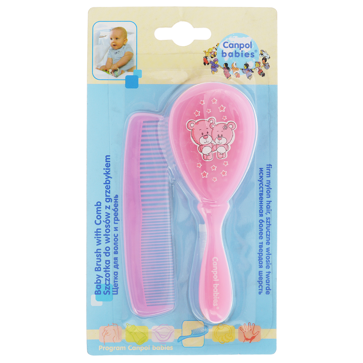Canpol Babies Щетка для волос и гребень цвет розовый2/419_розовый Canpol Babies Щетка для волос и гребень цвет розовый2/419_розовый