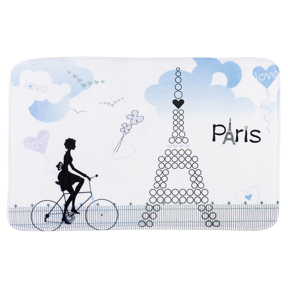 Коврик для ванной комнаты Tatkraft Paris, 50 см х 80 см14886 Коврик для ванной комнаты Tatkraft Paris, 50 см х 80 см14886Коврик для ванной комнаты Tatkraft Paris изготовлен из микрофибры Ultra Soft - мягкого, приятного на ощупь материала. Коврик отлично поглощает и впитывает влагу. Основание противоскользящее. Изящный рисунок в виде Эйфелевой башни внесет оригинальную нотку в интерьер ванной комнаты. Коврики Tatkraft - прекрасное решение для ванной комнаты.