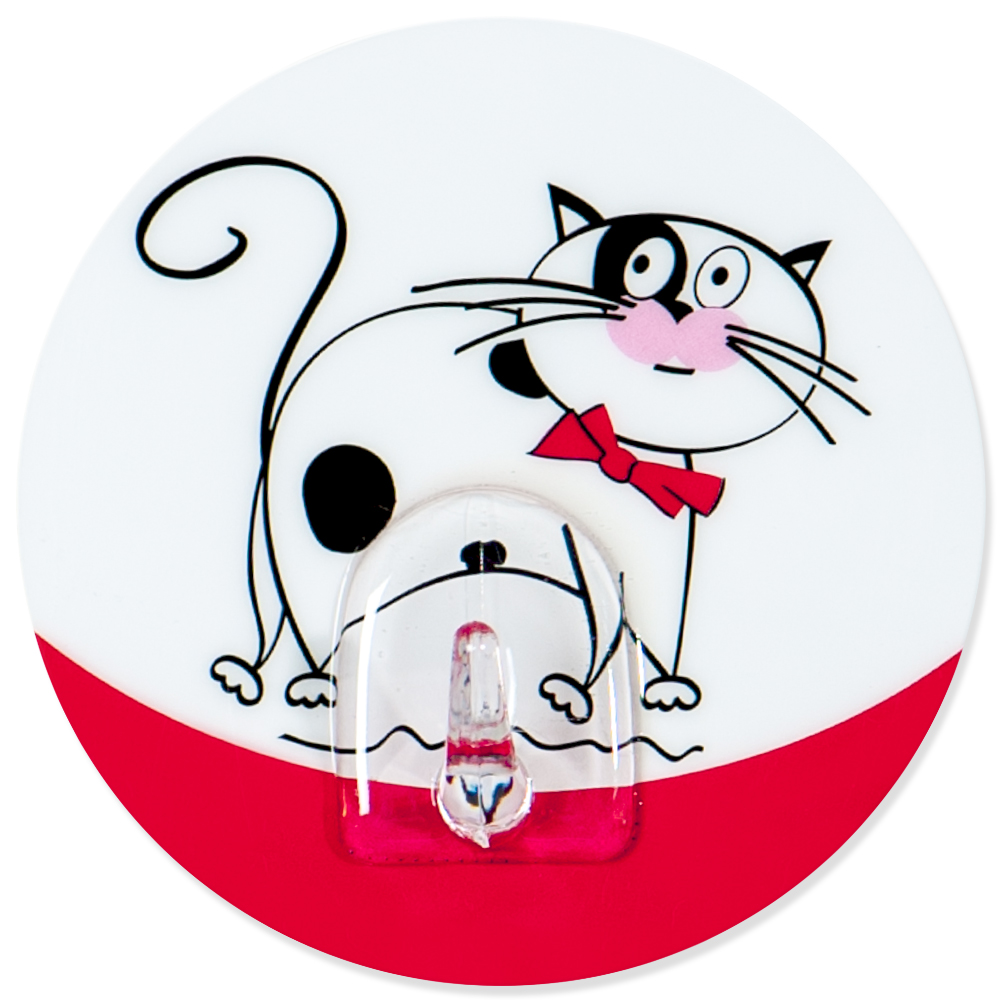 Крючок адгезивный Tatkraft Funny cats. 1824218242 Крючок адгезивный Tatkraft Funny cats. 1824218242Крючок адгезивный Tatkraft Funny cats изготовлен из пластика и декорирован изображением кота. Крючок может быть установлен только на ровной воздухонепроницаемой поверхности: плитка, стекло, пластик, металл, ламинированное дерево и другие. Крючок является многоразовым, что позволяет перевесить его в любое удобное место. Крючок Tatkraft Funny cats имеет авторский дизайн, который украсит любой интерьер. Диаметр: 8 см. Длина крючка: 1,5 см. Максимальный вес: 3 кг.