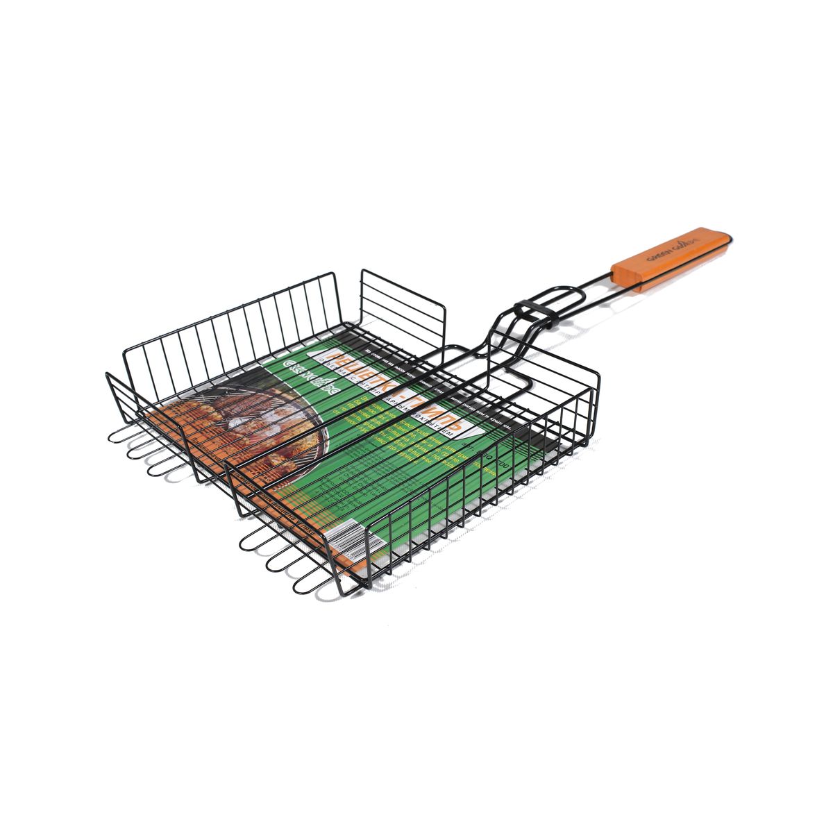 Решетка-гриль Green Glade, объемная, с антипригарным покрытием, 31 см х 25 см7001 Решетка-гриль Green Glade, объемная, с антипригарным покрытием, 31 см х 25 см7001Двойная объемная решетка-гриль Green Glade изготовлена из высококачественной нержавеющей стали с антипригарным покрытием. Это идеальное приспособление для приготовления барбекю как на мангале, так и на гриле. На решетке удобно размещать стейки, ребрышки, сосиски и т.д. Изменяющаяся толщина зажима позволяет готовить продукты любой толщины: от тонкого куска мяса до курицы. Предназначена для приготовления пищи на углях. Блюда получаются сочными, ароматными, с аппетитной специфической корочкой. Рукоятка изделия оснащена деревянной вставкой и фиксирующей скобой, которая зажимает створки решетки. Размер рабочей поверхности решетки: 31 см х 25 см. Общая длина решетки (с ручкой): 65 см. Высота стенки решетки: 5,5 см.