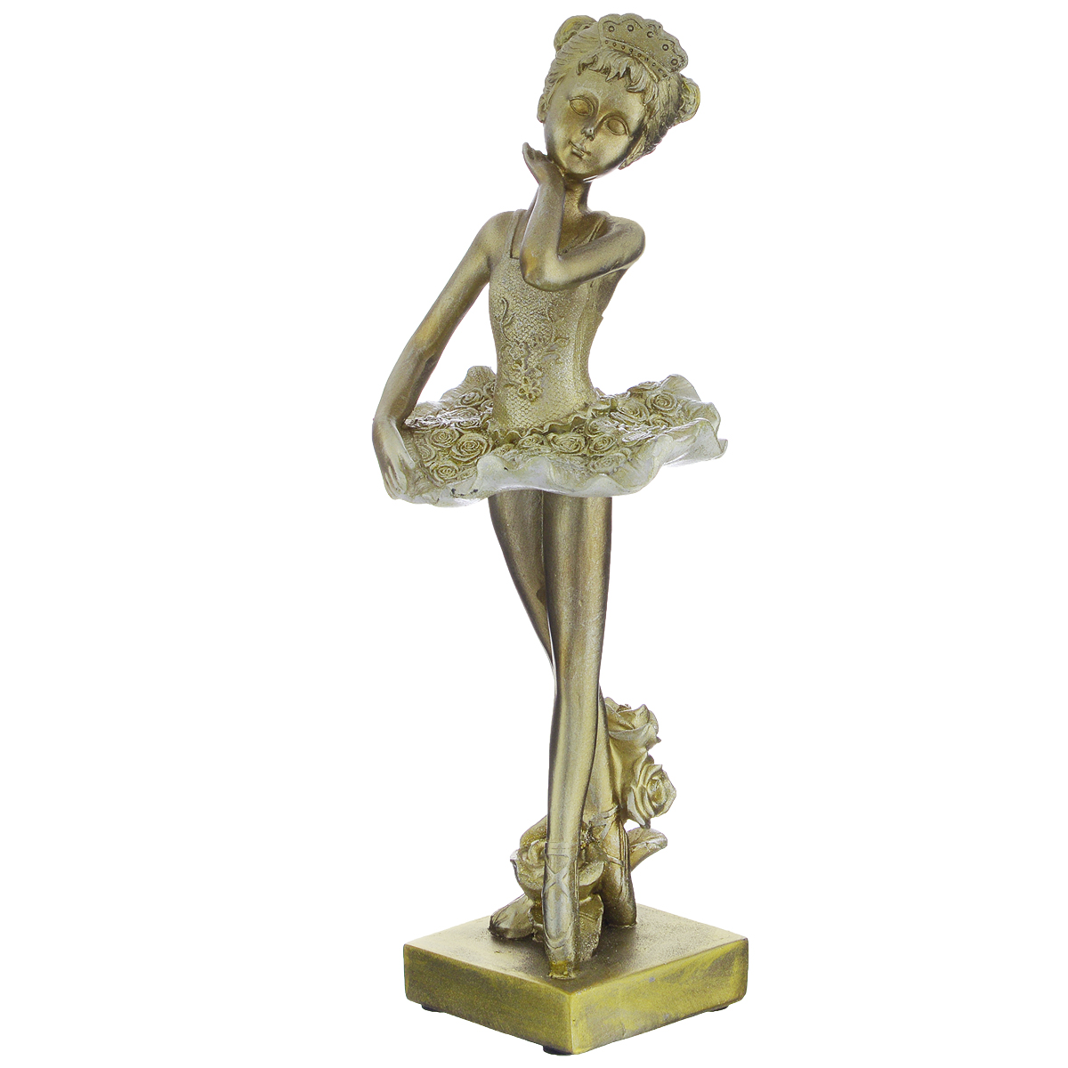 Фигурка декоративная Molento Маленькая балерина, высота 24 см. 549-088UP210DF Фигурка декоративная Molento Маленькая балерина, высота 24 см. 549-088UP210DFДекоративная фигура Molento Маленькая балерина, изготовленная из полистоуна, позволит вам украсить интерьер дома, рабочего кабинета или любого другого помещения оригинальным образом. Изделие выполнено в виде изящной балерины, пачка которойоформлена интересным цветочным узором.С такой декоративной фигурой вы сможете не просто внести в интерьер элемент оригинальности, но и создать атмосферу загадочности и изысканности.Высота фигурки: 24 см.