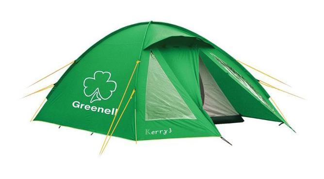 GREENELL Палатка Керри 4 V3, цвет: зеленый. Арт.9551395513-367-00 GREENELL Палатка Керри 4 V3, цвет: зеленый. Арт.9551395513-367-00Оптимальное соотношение вес/комфорт/цена. Наличие внешних дуг позволит сохранить внутреннюю палатку сухой, при установке во время дождя. Увеличенный тамбур с прозрачными окнами, противомоскитная сетка, все швы проклеены. Возможна отдельная установка тента. Новая верхняя ткань со специальной пропиткой защищает от ультрафиолета до 90% (UPF 50+) и препятствует распространению огня.