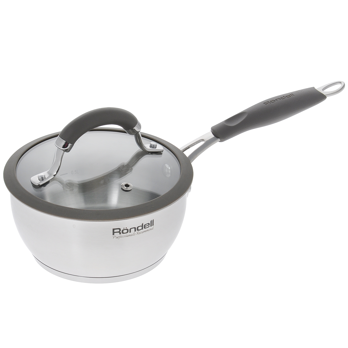 Ковш Rondell Balance с крышкой, 1,4 лRDS-752 Ковш Rondell Balance с крышкой, 1,4 лRDS-752Ковш Rondell Balance изготовлен из высококачественной нержавеющей стали 18/10 с матовой полировкой, что гарантирует безупречный внешний вид посуды, практичность и долговечность. Уникальный 2-х этапный метод технологии тройного дна с вштампованным, а затем вплавленным алюминиевым диском позволяет равномерно распределять и значительно дольше сохранять тепло в стенках и дне посуды. Это предотвращает пригорание пищи и обеспечивает более быстрое приготовление блюд. Крышка изготовлена из термостойкого стекла с отверстием для выпуска пара и ободком из силикона для предотвращения сколов. Отметки литража на внутренних стенках посуды позволяют соблюдать пропорции рецептуры. Ручка оснащена силиконовой ненагревающейся вставкой, имеет надежное клепочное крепление. Подходит для использования на всех типах плит (газовых, электрических, галогеновых, стеклокерамических), включая индукционные. Можно мыть в посудомоечной машине. Диаметр ковша: 16 см. Высота стенки: 8...