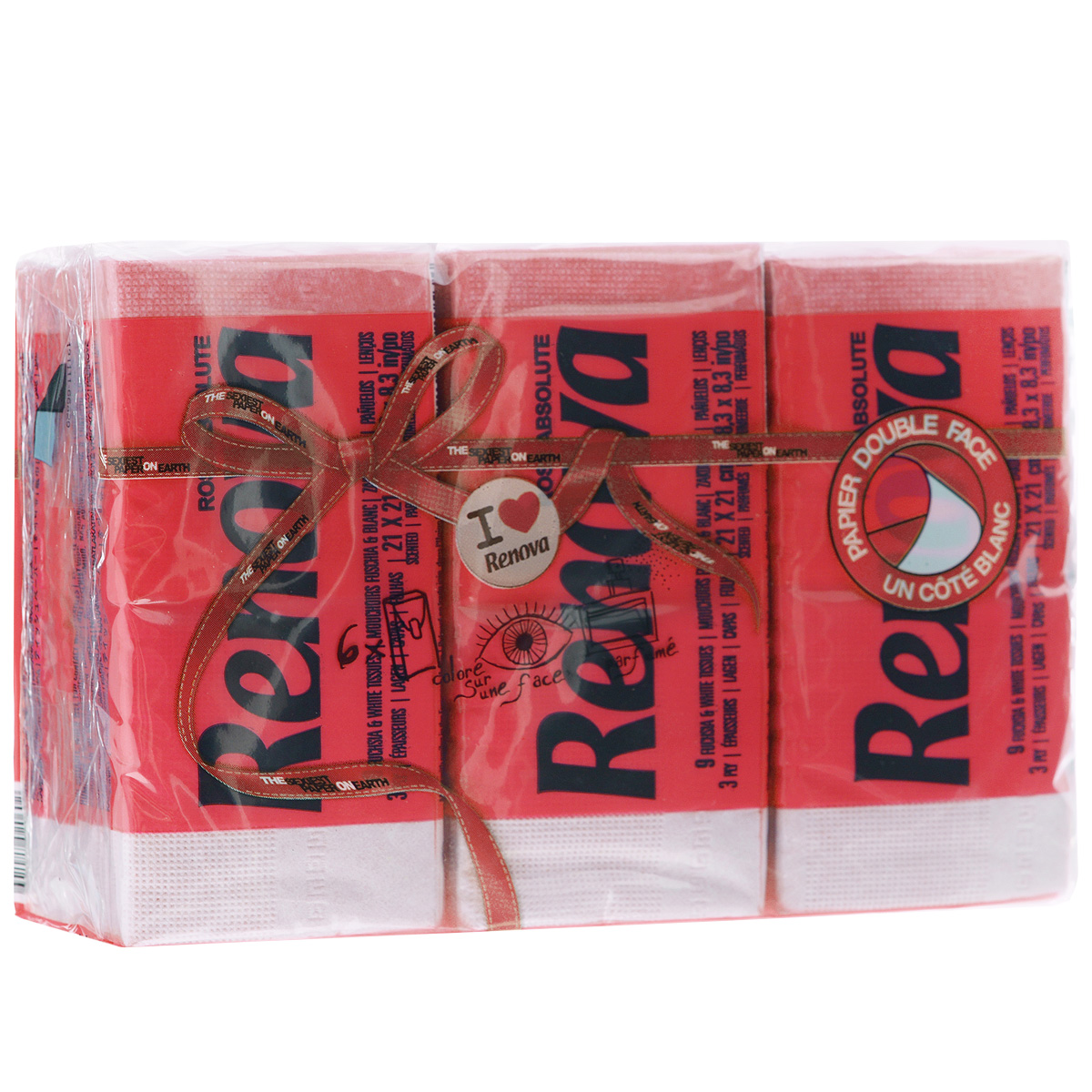 Платочки бумажные Renova Strawberry Ice Cream, ароматизированные, трехслойные, цвет: красный, 6 пачек51174 Платочки бумажные Renova Strawberry Ice Cream, ароматизированные, трехслойные, цвет: красный, 6 пачек51174Бумажные гигиенические платочки Renova Strawberry Ice Cream,изготовленные из 100% натуральной целлюлозы, подходят для детей и взрослых. Они обладают уникальными свойствами, так как всегда остаются мягкими на ощупь, прочными и отлично впитывающими влагу и могут быть пригодными в любой ситуации. Бумажные платочки Renova Strawberry Ice Cream имеют сладкий аромат клубники. Удобная небольшая упаковка позволяет носить платочки в кармане.Количество слоев: 3.Размер листа: 21 см х 21 см.Количество пачек: 6 шт.Количество платочков в каждой пачке: 9 шт.Португальская компания Renova является ведущим разработчиком новейших технологий производства, нового стиля и направления на рынке гигиенической продукции. Современный дизайн и высочайшее качество, дерматологический контроль - это то, что выделяет компанию Renova среди других производителей бумажной санитарно-гигиенической продукции.