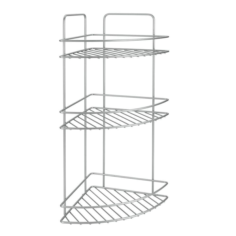 Полка угловая Metaltex Reflex, 3-х ярусная, 23 х 23 х 53 см40.42.15 Полка угловая Metaltex Reflex, 3-х ярусная, 23 х 23 х 53 см40.42.15Угловая полка Metaltex Reflex, выполненная из стали c уникальным политермическим покрытием Polytherm, предназначена для размещений в ванной комнате. Покрытие Polytherm значительно продлевает срок службы изделий, это покрытие ударопрочное, на нем не образуются царапины и ржавчина. Полка имеет три яруса. Такая полка пригодится для хранения различных принадлежностей, которые всегда будут под рукой. Благодаря компактным размерам полка впишется в интерьер вашего дома и позволит удобно и практично хранить предметы домашнего обихода.