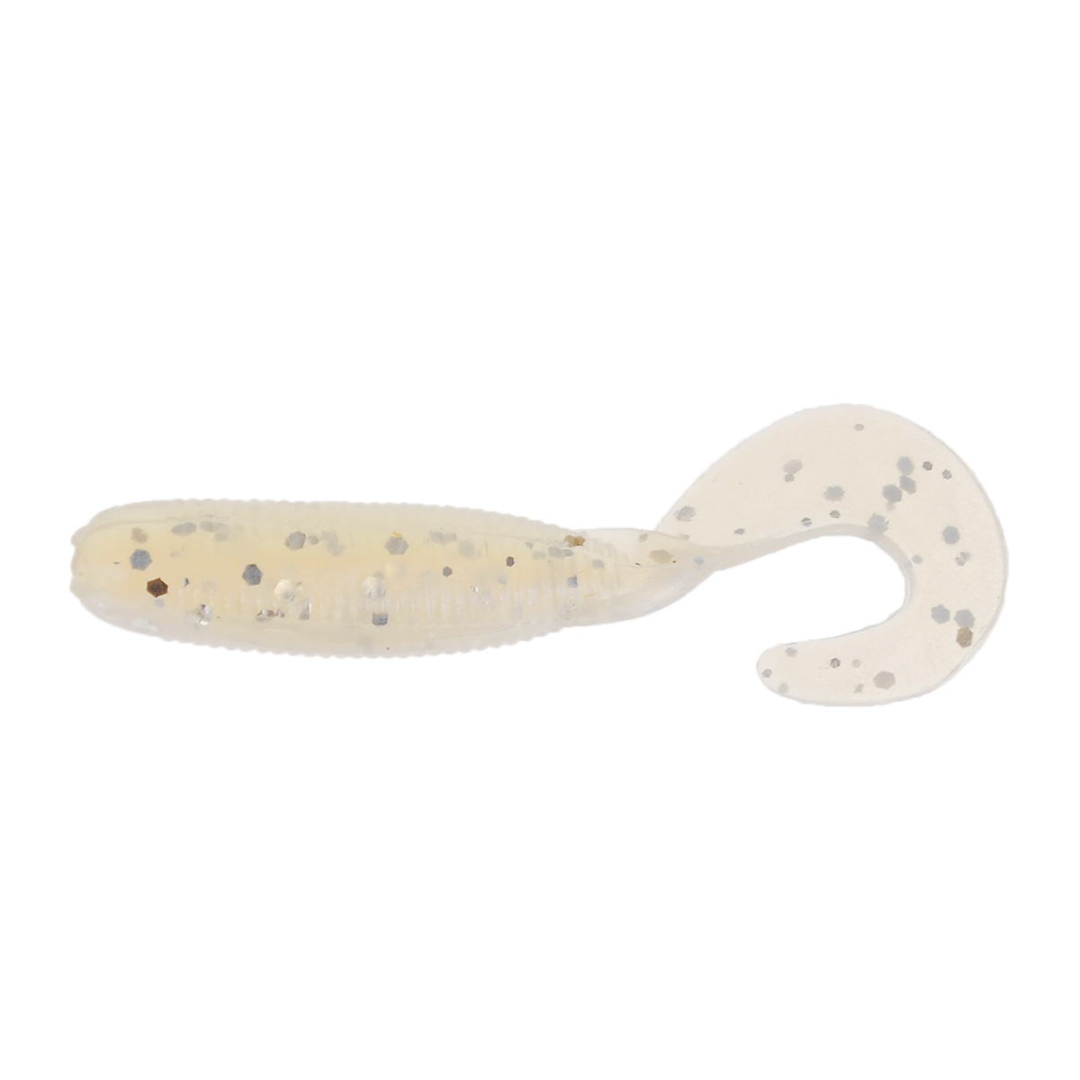 Приманка съедобная Твистер Allvega Tadpole, цвет: белый, прозрачный, 5 см, 0,56 г, 15 шт51309 Приманка съедобная Твистер Allvega Tadpole, цвет: белый, прозрачный, 5 см, 0,56 г, 15 шт51309Маленький 2-х дюймовый твистер Allvega Tadpole (размер указан с вытянутым хвостом), имитирующий головастика - излюбленный объект охоты окуня. Твистер имеет приплюснутое тело и две продольные пластины по бокам для лучшего баланса в воде. Эффективная приманка для микроджига и отводного поводка. Дополнительную привлекательность приманке придает использование в составе активной биодобавки и специального ароматизатора. Вес: 0,56 г. Длина: 5 см.