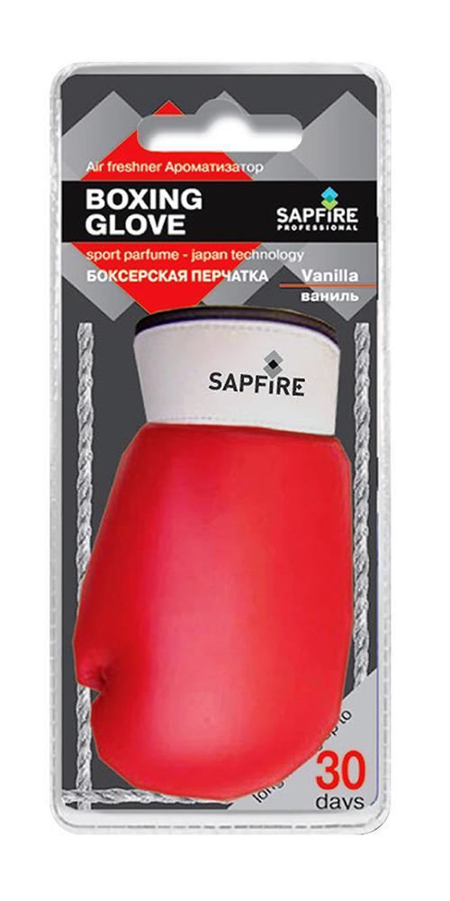 Ароматизатор для салона автомобиля Sapfire Boxing Glove, ваниль20601-SAT Ароматизатор для салона автомобиля Sapfire Boxing Glove, ваниль20601-SATПодвесной ароматизатор для салона автомобиля Sapfire Boxing Glove имеет приятный аромат ванили. Ароматизатор, выполненный из искусственной кожи в виде борцовской перчатки, предназначен для автомобиля, а также для небольших помещений. Аромат держится до 30 дней. Boxing Glove - новое поколение концентрированных ароматизаторов. Парфюмерная композиция произведена в Японии. Обеспечивает стойкий насыщенный аромат и стойкий запах. Состав: искусственная кожа, гранулы, парфюмерная композиция высокой концентрации, стабилизатор. Размер ароматизатора: 10 см х 5 см х 4 см.