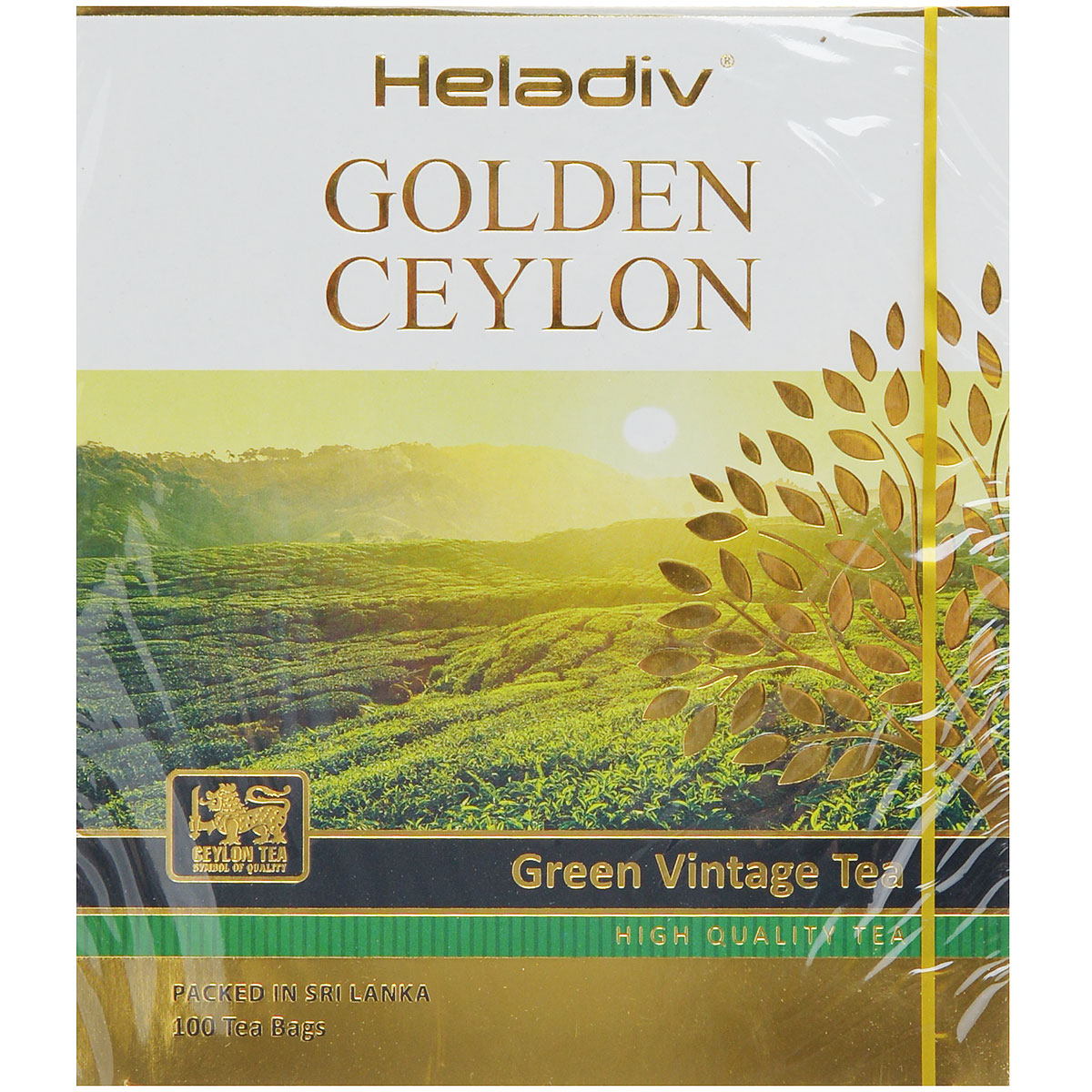 Heladiv Golden Ceylon Vintage Green зеленый пакетированный чай, 100 пакетиков4791007010791 Heladiv Golden Ceylon Vintage Green зеленый пакетированный чай, 100 пакетиков4791007010791Heladiv Golden Ceylon Vintage Green - зеленый цейлонский чай в пакетиках для разовой заварки.