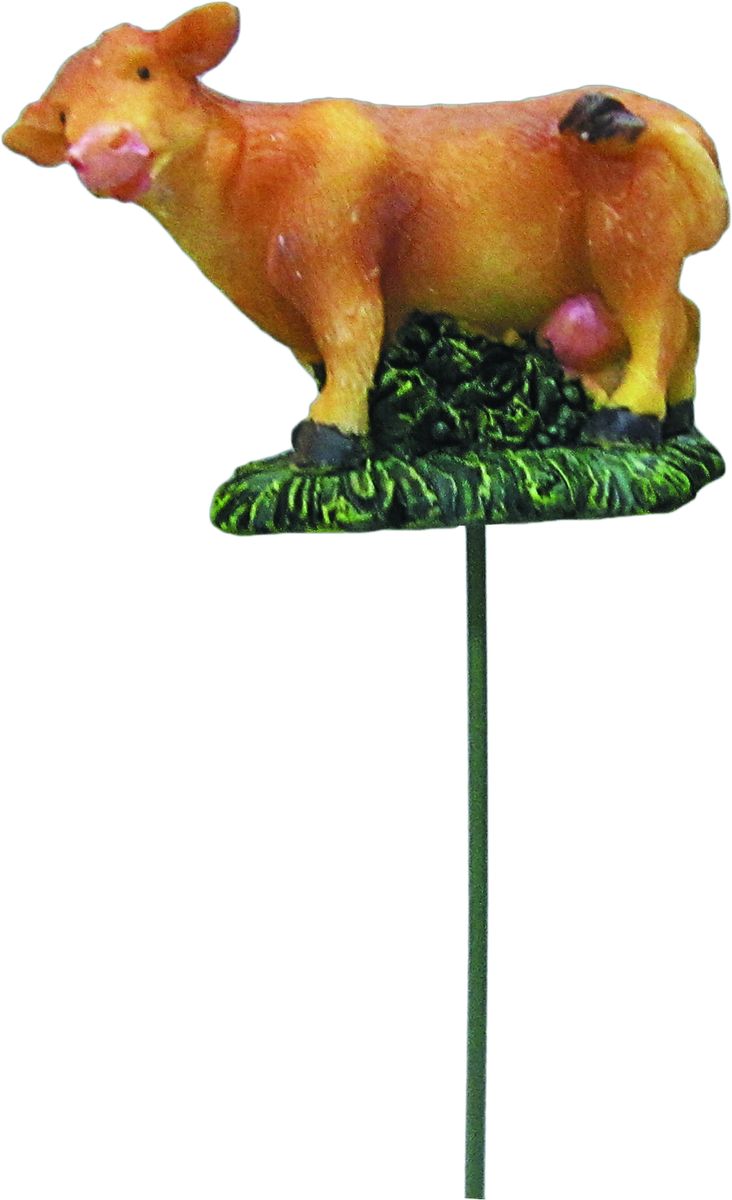 Штекер декоративный Green Apple Буренка, для цветочного горшка, высота 25 смGA200-05 Штекер декоративный Green Apple Буренка, для цветочного горшка, высота 25 смGA200-05Декоративный штекер с фигурой Green Apple Буренка предназначен для разрыхления почвы в цветочных горшках и украшения цветочной композиции. Основание штекера изготовлено из стали и покрыто темно-зеленой эмалью, фигурка выполнена из полистоуна.