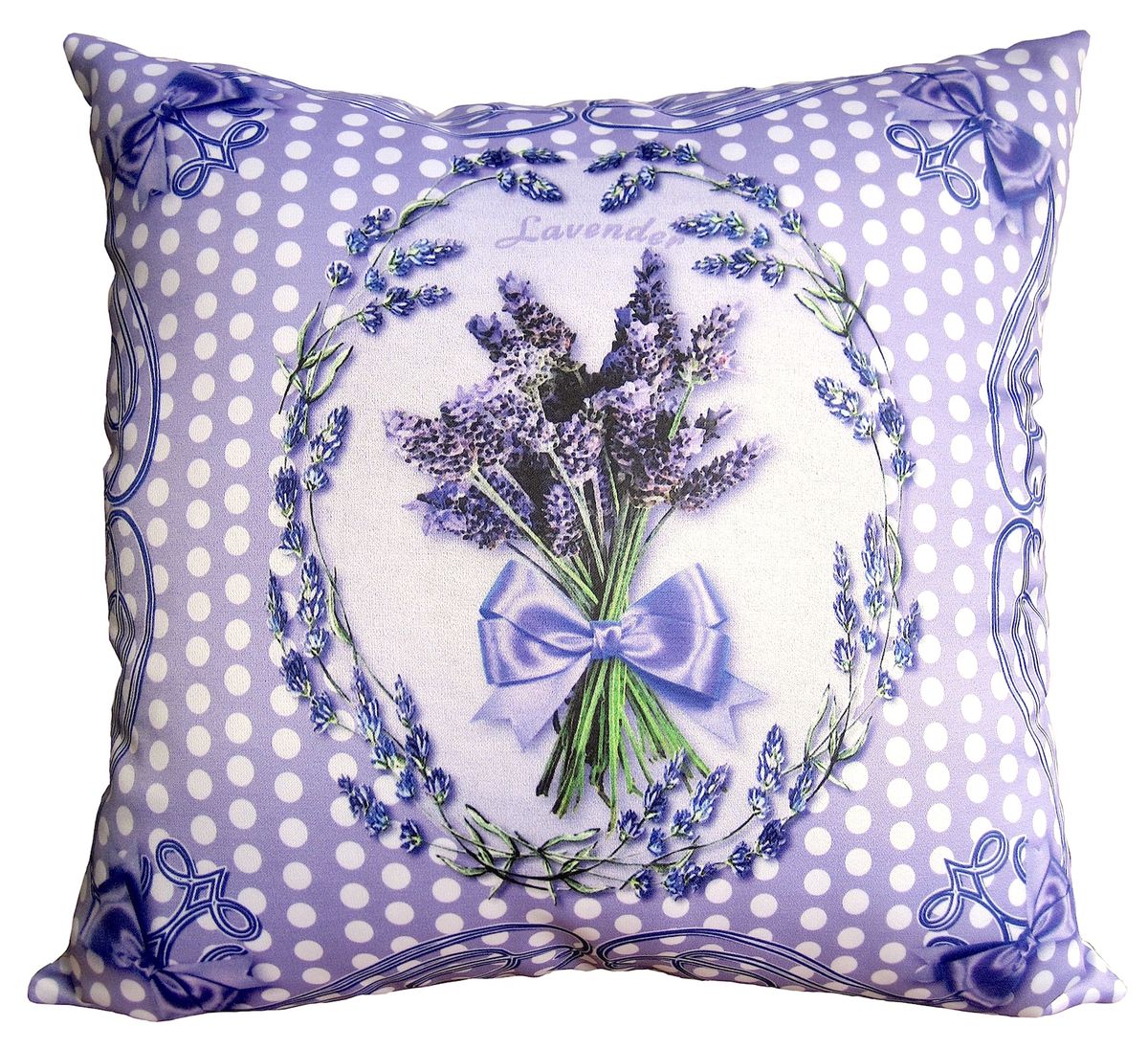 Подушка декоративная GiftnHome Букет лаванды, 35 х 35 смPLW-35 Lavender-I Подушка декоративная GiftnHome Букет лаванды, 35 х 35 смPLW-35 Lavender-IДекоративная подушка GiftnHome Букет лаванды прекрасно дополнит интерьер спальни или гостиной. Чехол подушки выполнен из атласа. Лицевая сторона украшена фотопечатью с изображением букета лаванды. Оборотная сторона - белого цвета. Внутри - мягкий наполнитель (холлофайбер). Чехол легко снимается благодаря потайной молнии. Красивая подушка создаст атмосферу праздника и уюта в доме и станет прекрасным элементом декора. Размер подушки: 35 см х 35 см.