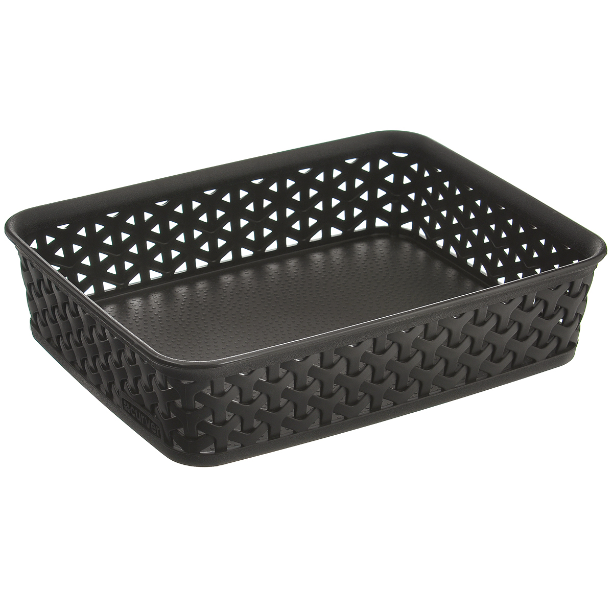 Корзинка Curver My Style Basket, цвет: темно-коричневый, 25 см х 20 см х 6 см00096-210-00 Корзинка Curver My Style Basket, цвет: темно-коричневый, 25 см х 20 см х 6 см00096-210-00Корзинка Curver My Style Basket прекрасно подойдет для хранения мелких бытовых вещей, таких как ключи, заколки, ручки. Изделие выполнено из полипропилена в виде плетеной корзинки. Дно сплошное, а стенки оформлены перфорацией.