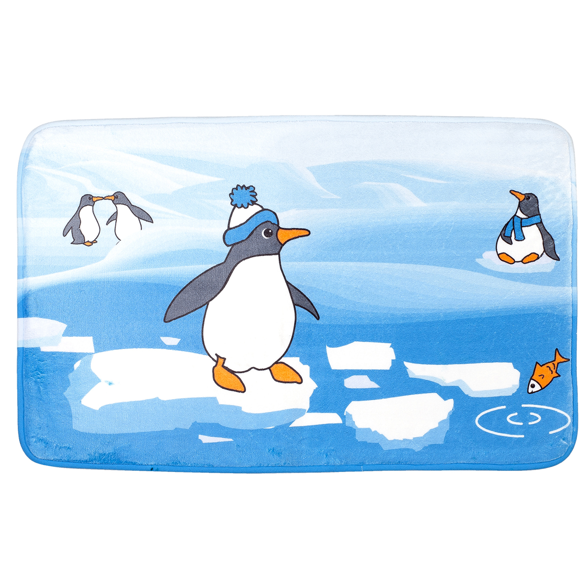 Коврик для ванной комнаты Tatkraft Penguins, 50 х 80 см18624 Коврик для ванной комнаты Tatkraft Penguins, 50 х 80 см18624Коврик для ванной комнаты Tatkraft Penguins изготовлен из микрофибры Ultra Soft - мягкого, приятного на ощупь материала. Коврик отлично поглощает и впитывает влагу. Основание - противоскользящее, оно предотвращает скольжение коврика по полу. Яркий красочный рисунок с изображением пингвинов внесет оригинальную нотку в интерьер ванной комнаты. Коврики Tatkraft - прекрасное решение для ванной комнаты. Можно стирать в стиральной машине.