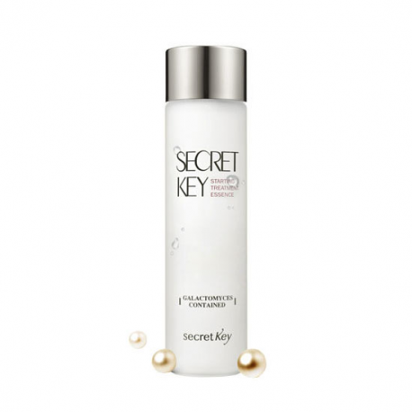 Secret Key Эссенция для лица Starting Treatment Essence 155 мл91295 Secret Key Эссенция для лица Starting Treatment Essence 155 мл91295Ухаживающая эссенция для увлажнения и легкого осветления кожи лица является отличным базовым средством для ежедневного ухода за кожей. Эссенция на основе живых молочных культур полноценно увлажняет кожу лица, даря ей молодость и энергию. В числе активных компонентов средства фолиевая кислота, ниацин и витамины группы B, которые активно питают кожу и повышают показатели ее эластичности. Эссенция оказывает заметное антиоксидантное действие, что позволяет защищать кожу от пагубного воздействия окружающей среды и тормозит процессы старения. Средство моментально впитывается, даря каждой клетке кожи увлажнение и питание. Регулируя гидро-липидный баланс кожи лица, средство оптимизирует выработку себума. Ухоженная, молодая, увлажненная кожа с помощью эффективного средства.