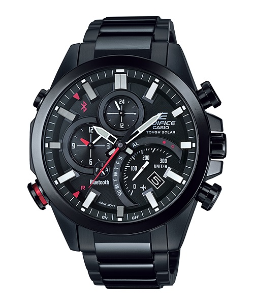 Часы мужские наручные Casio, цвет: черный, красный. EQB-500DC-1AINT-06501 Часы мужские наручные Casio, цвет: черный, красный. EQB-500DC-1AINT-06501Стильные мужские часы Casio EDIFICE выполнены из нержавеющей стали и минерального стекла. Изделие оформлено символикой бренда. В часах предусмотрен аналоговый отсчет времени.Часы оснащены Bluetooth и функцией Mobile Link, которая позволяет синхронизировать часы с смартфоном для автоматической корректировки времени. Функция секундомера позволит замерять прошедшее время в пределах тысячи часовс точностью 1/100 секунды, предусмотрен будильник. Степень влагозащиты 20 atm. Изделие дополнено стальным браслетом, который застегивается замок-клипсу, позволяющий максимально комфортно и быстро снимать и одевать часы.Часы поставляются в фирменной упаковке.Многофункциональные часы Casio EDIFICE подчеркнут мужской характер и отменное чувство стиля у их обладателя.